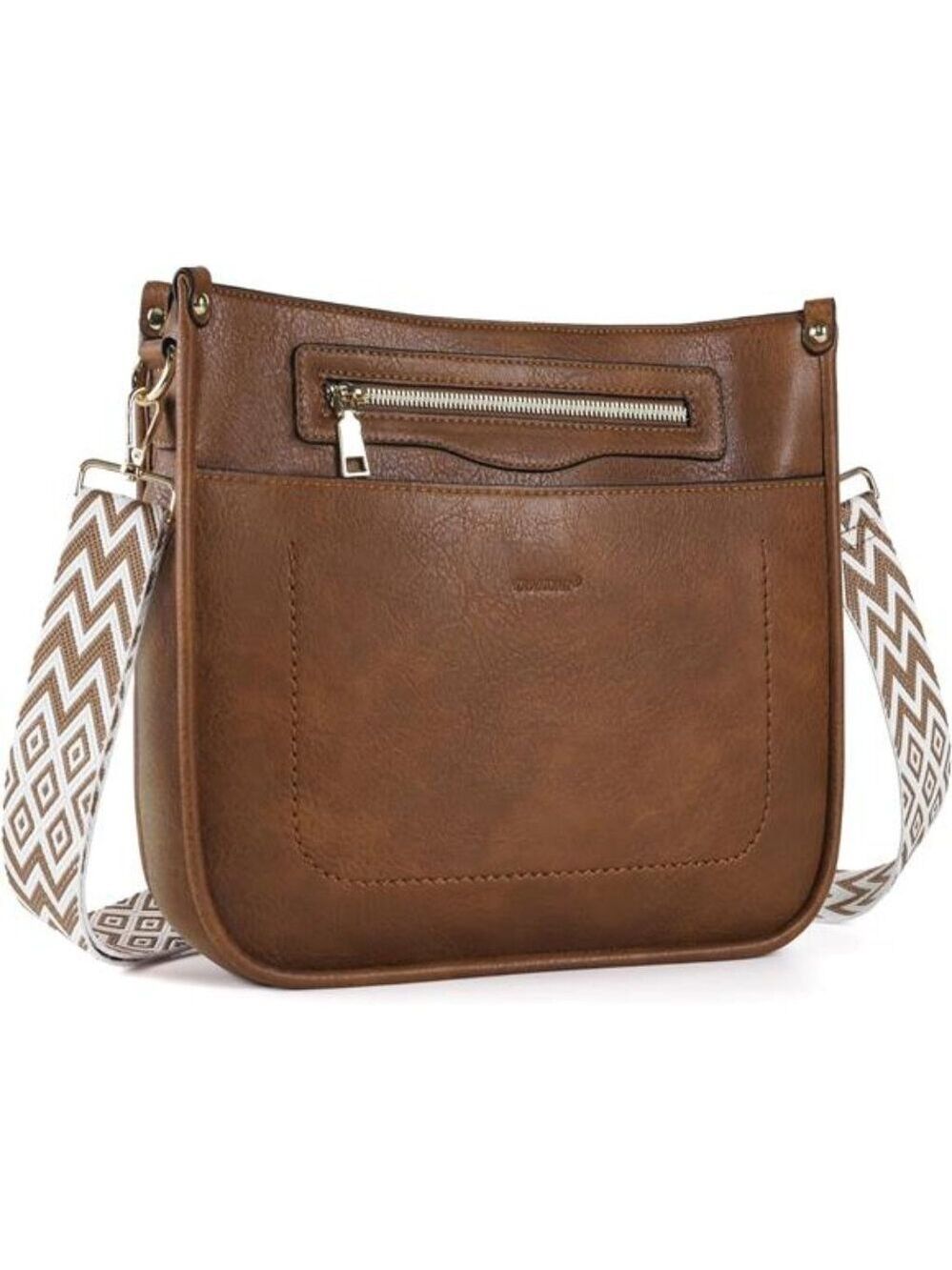 Womens Crossbody Bag Leather Shoulder Purse Hobo Bag Multi Pocket Handbag